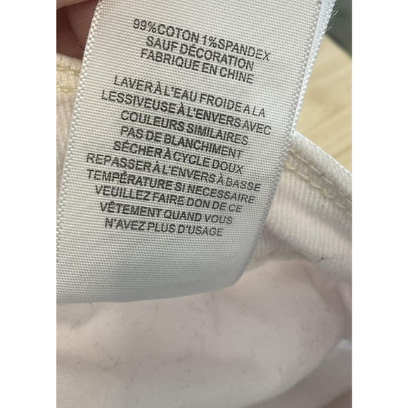 Levi's Shorts Juniors 7 White Bermuda Denim Stretch 5-Pocket Casual Summer - Picture 9 of 10